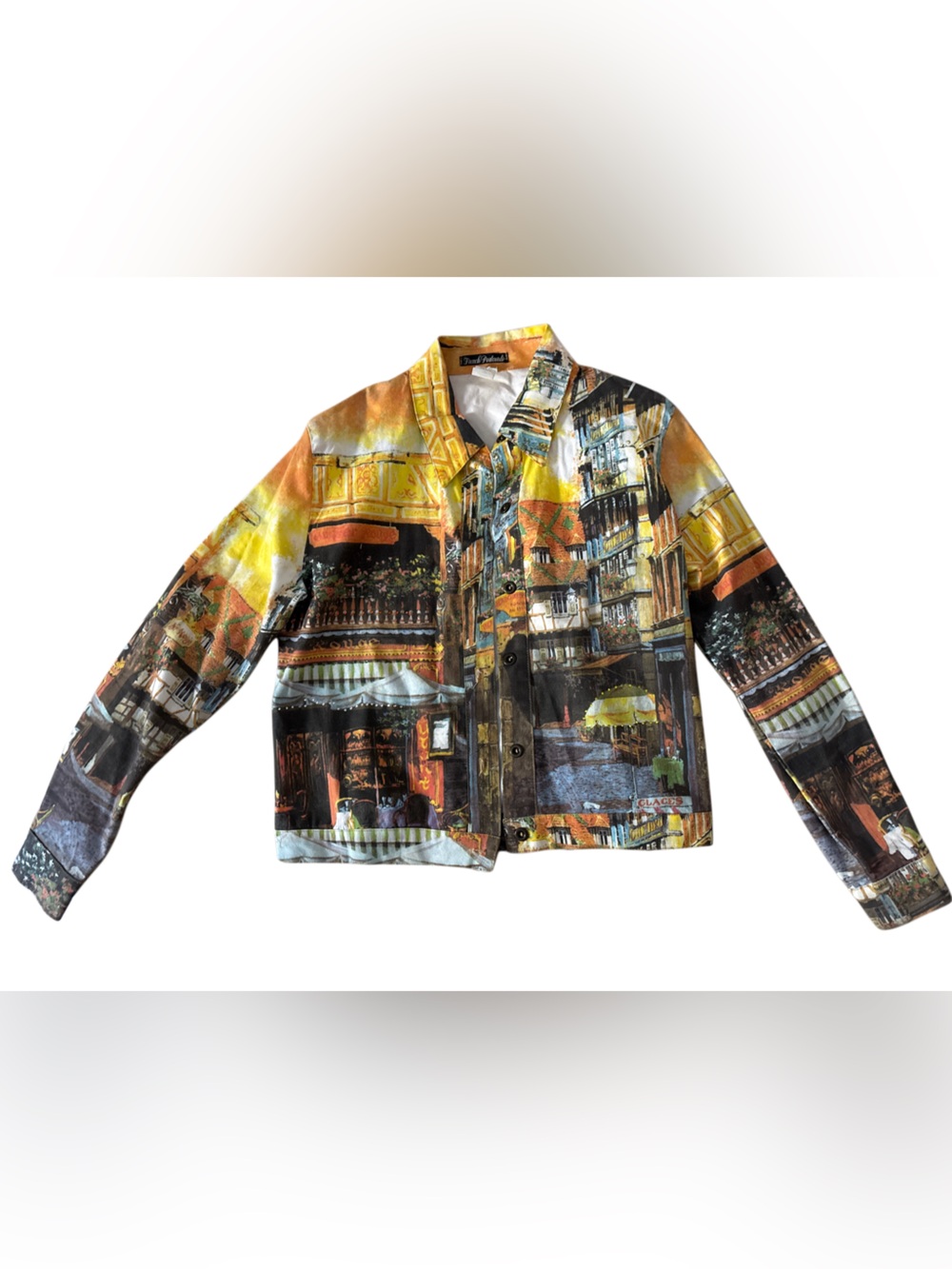 Printed Scenic Lightweight Jacket - Yellow Multi